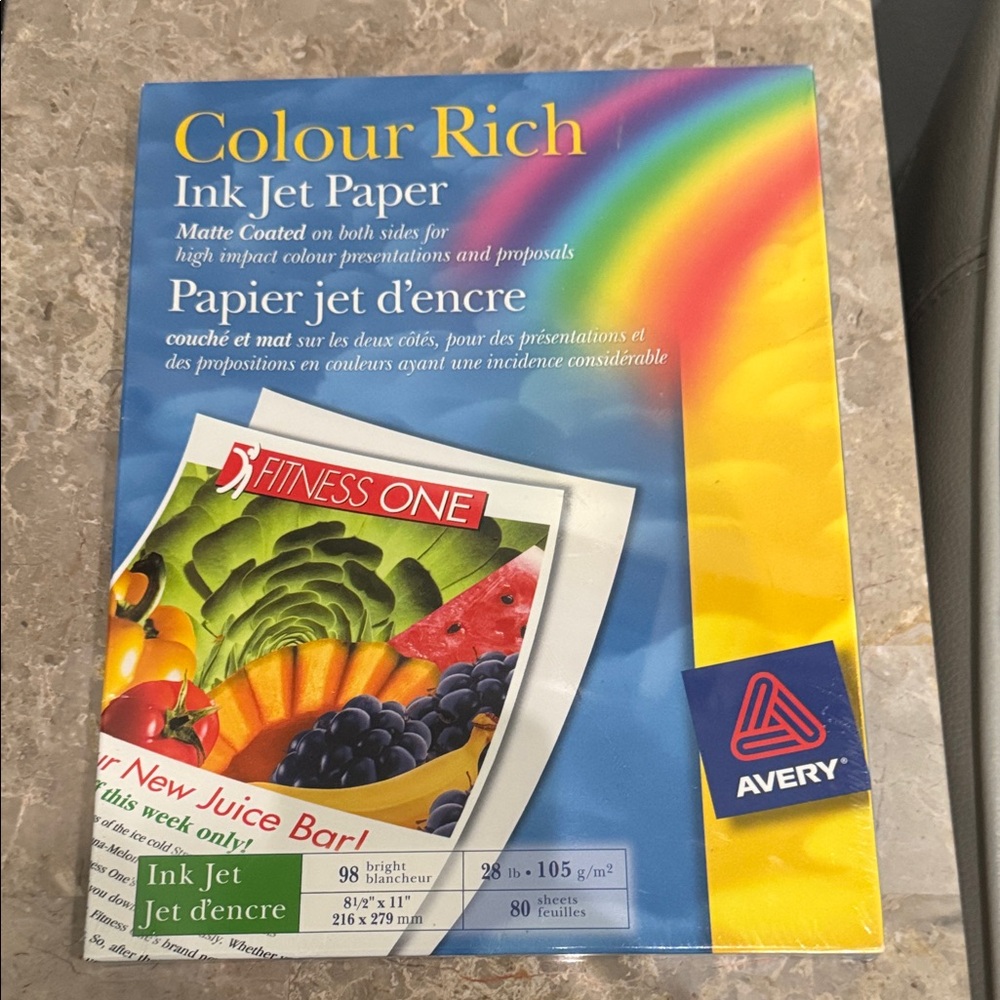 Avery Color Rich Ink Jet Paper matt coated 80 sheets sealed